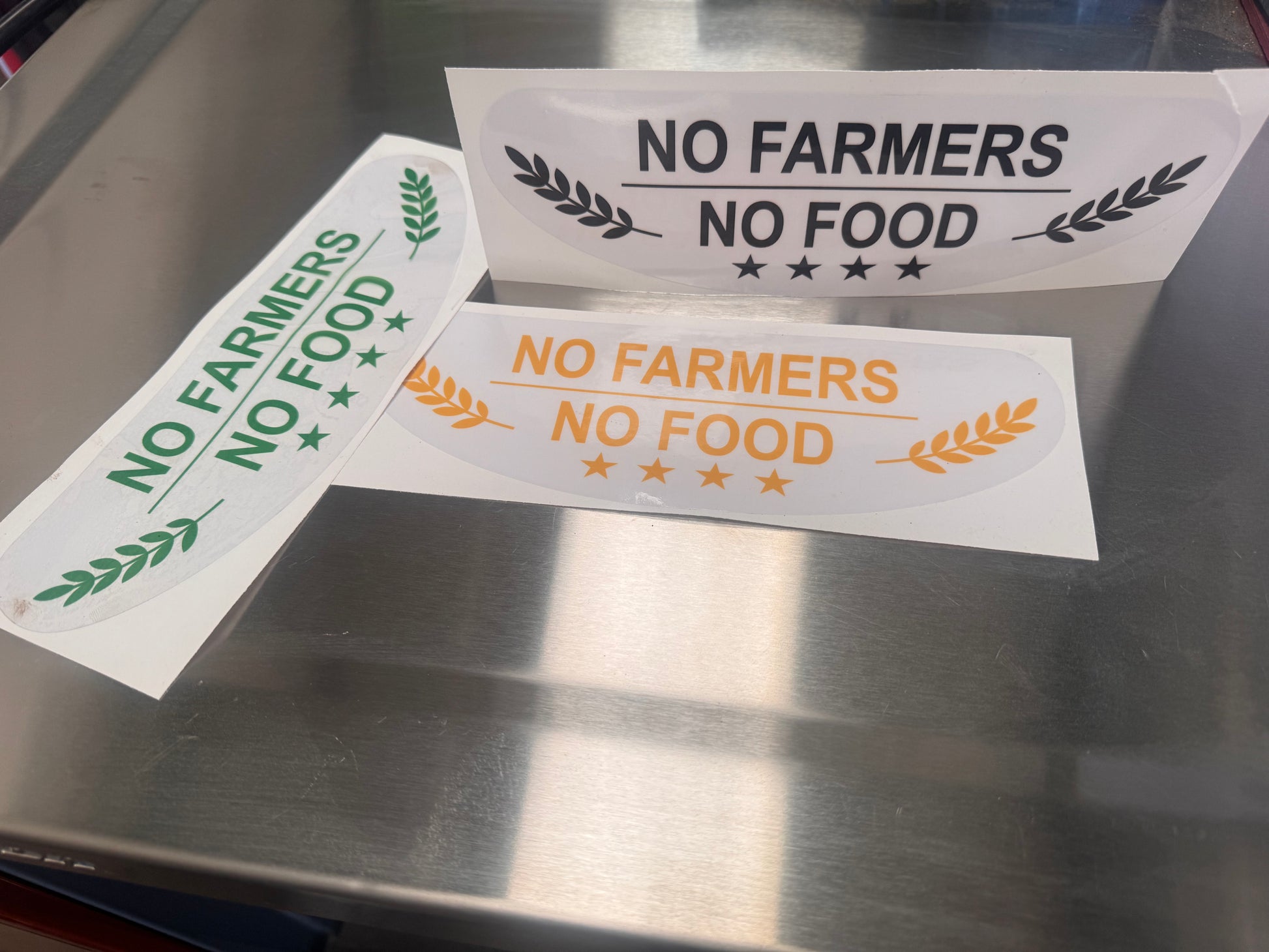 No Rice Sticker New No Farmers No food stickers – BG Merchandise