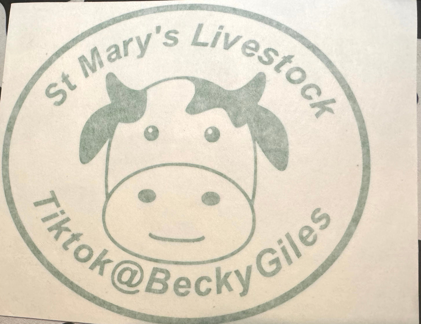 BG St Marys Livestock Cow sticker