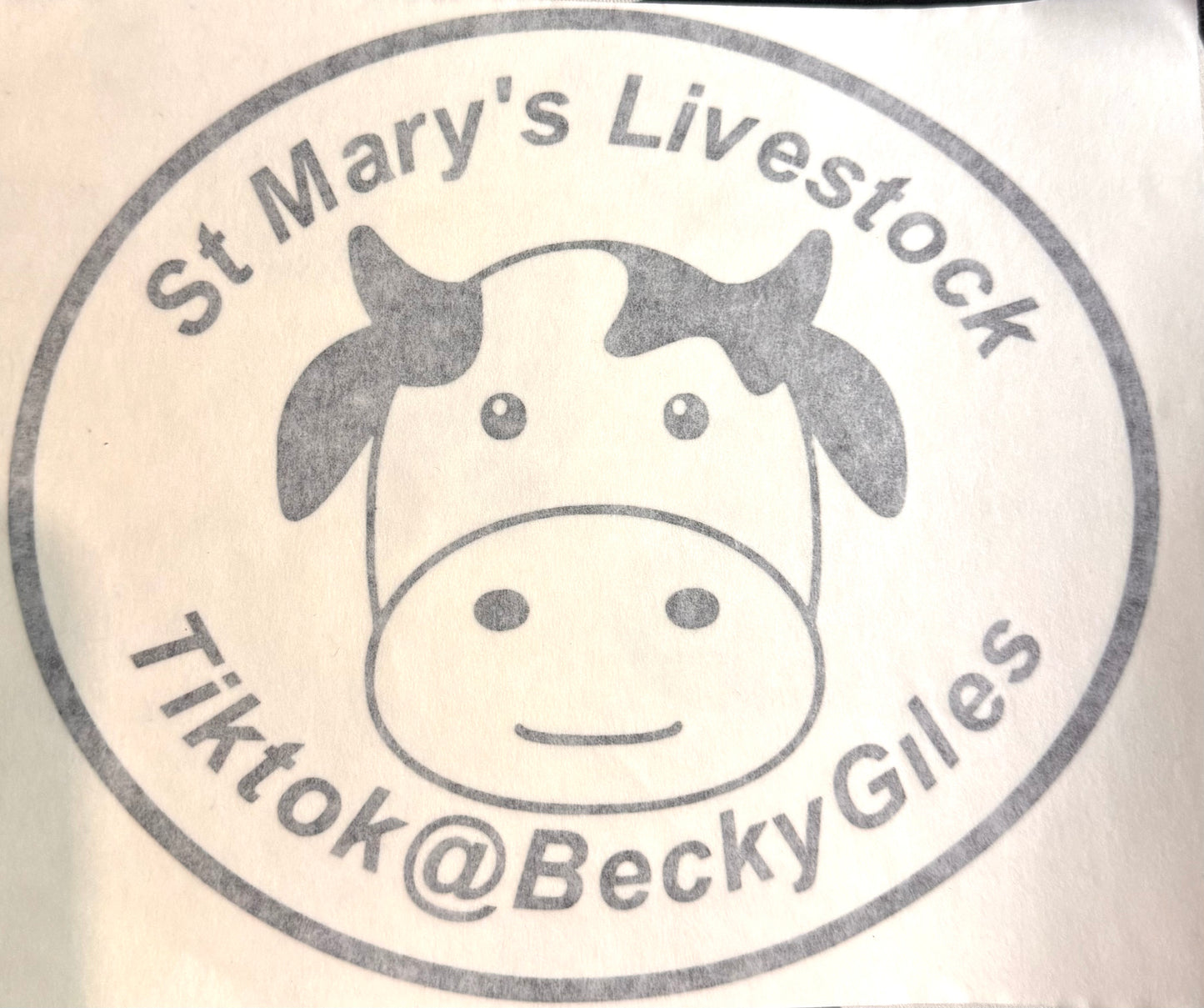 BG St Marys Livestock Cow sticker